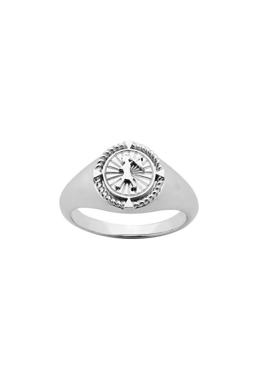 Voyager Signet Ring Silver - Size M