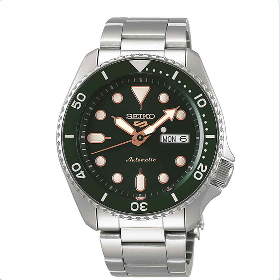 SEIKO 5 Gents Automatic Stainless Steel Watch - Black Dial
