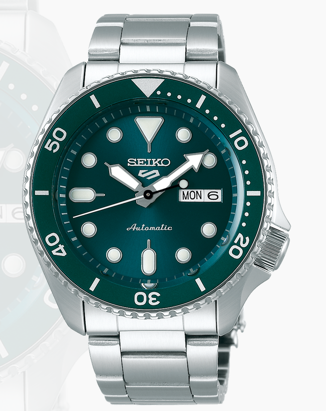 5 Sports SKX series - Green Dial - Stainless Bracelet