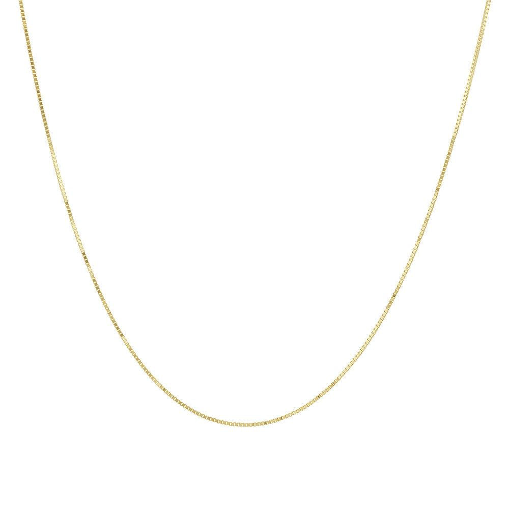 9ct Yellow Gold Box Chain 45cm