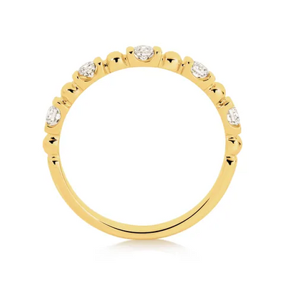 18ct Yellow Gold & Diamond Stacker Ring
