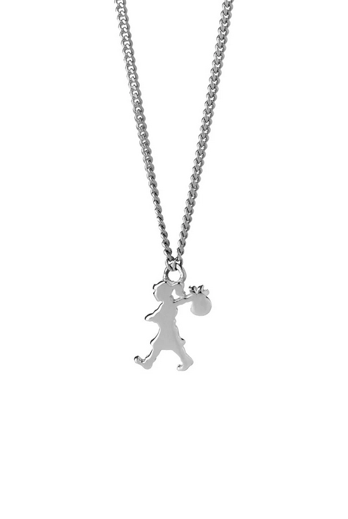Mini Runaway Girl Necklace Silver
