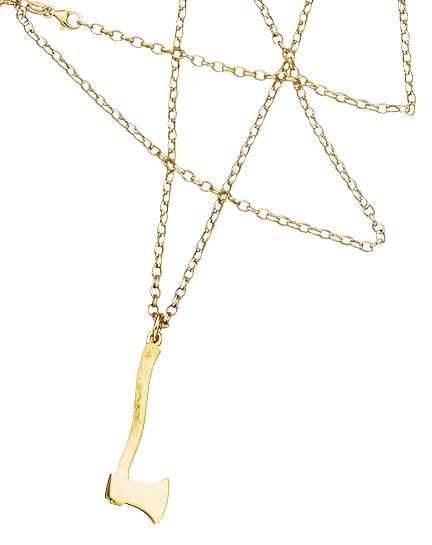 Axe Pendant Gold