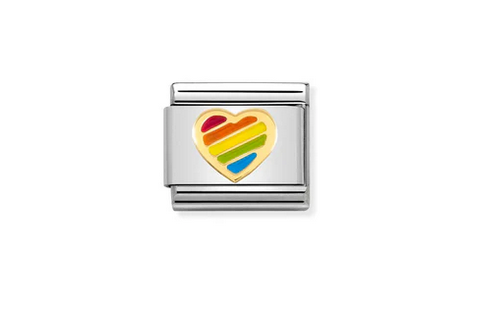 Rainbow Heart Charm