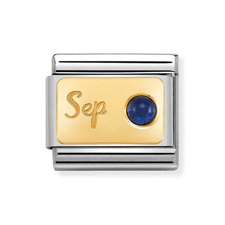 September plate with Sapphire Charm