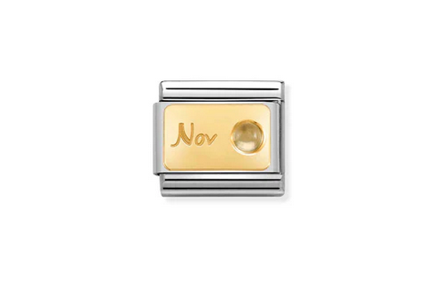 November plate with Citrine Birthstone Charm