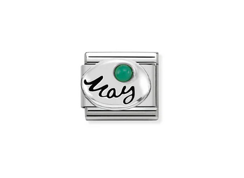May Emerald stone Charm