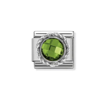 Green Cubic Zirconia Charm