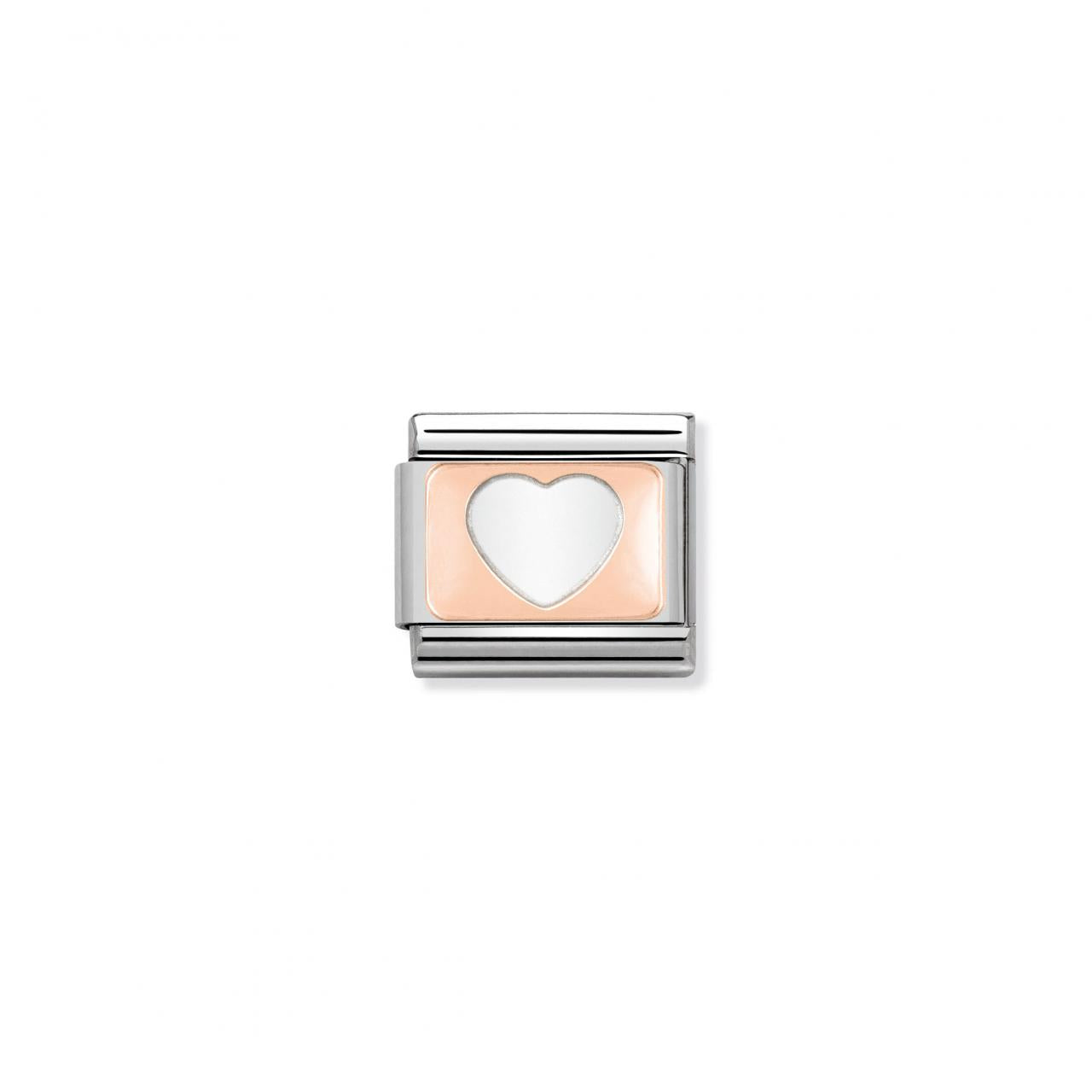 Heart Plate in 9K rose gold Charm