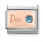 December Light Blue Topaz Charm