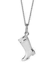 Gumboot Necklace Silver