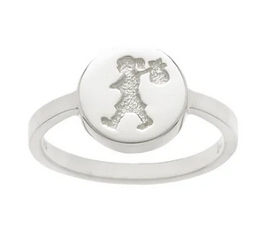 Runaway Stamp Ring Silver - Size N