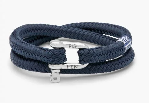 Salty Steve navy and silver double wrap-Med