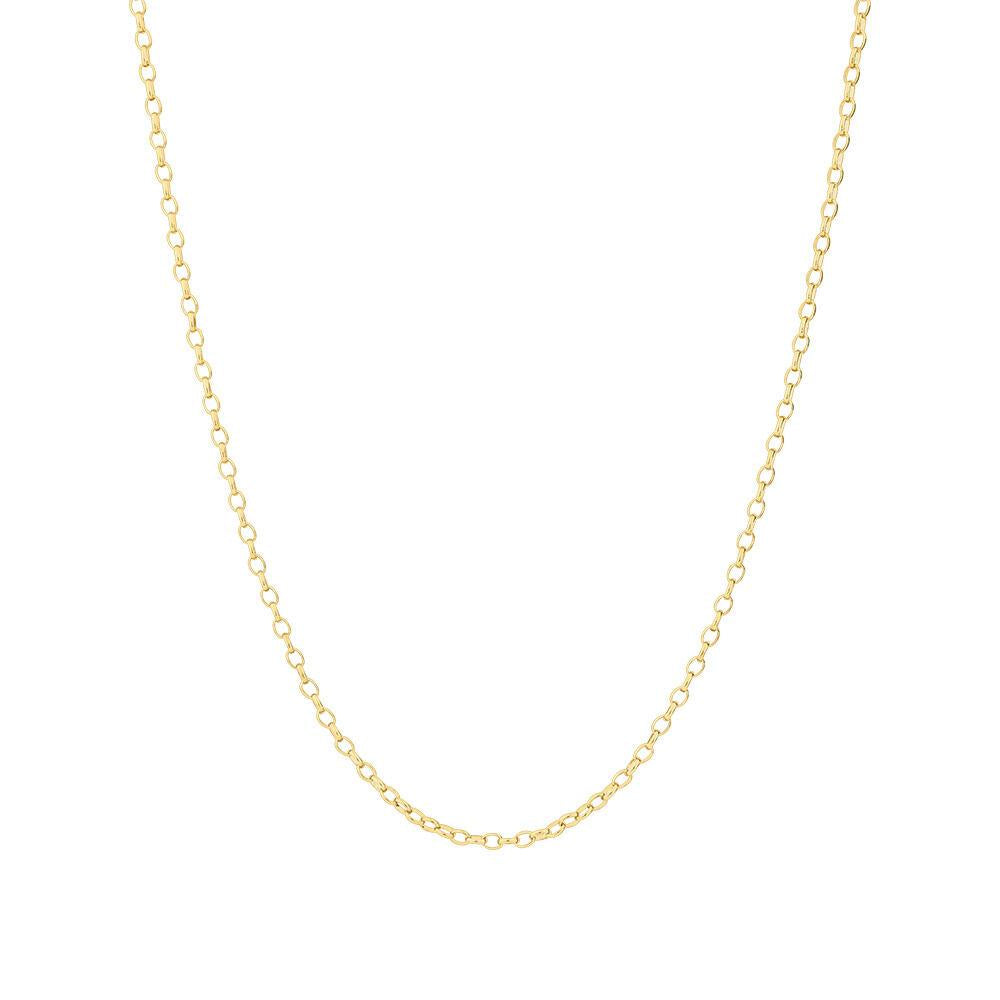 9ct yellow gold belcher 45cm