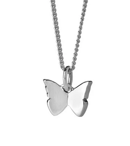 Mini Butterfly Necklace Silver