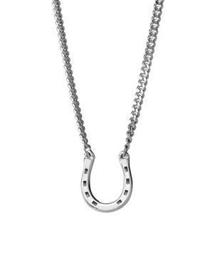 Mini Horseshoe Necklace Silver