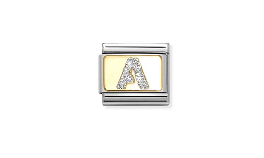 Letter A Glitter Charm
