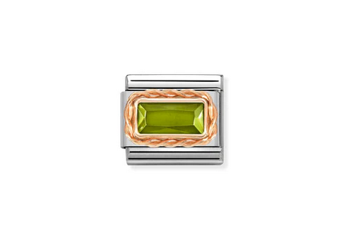 Rectangular Peridot Charm