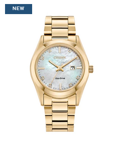 Gold watch - mother of pearl dial - Ladies