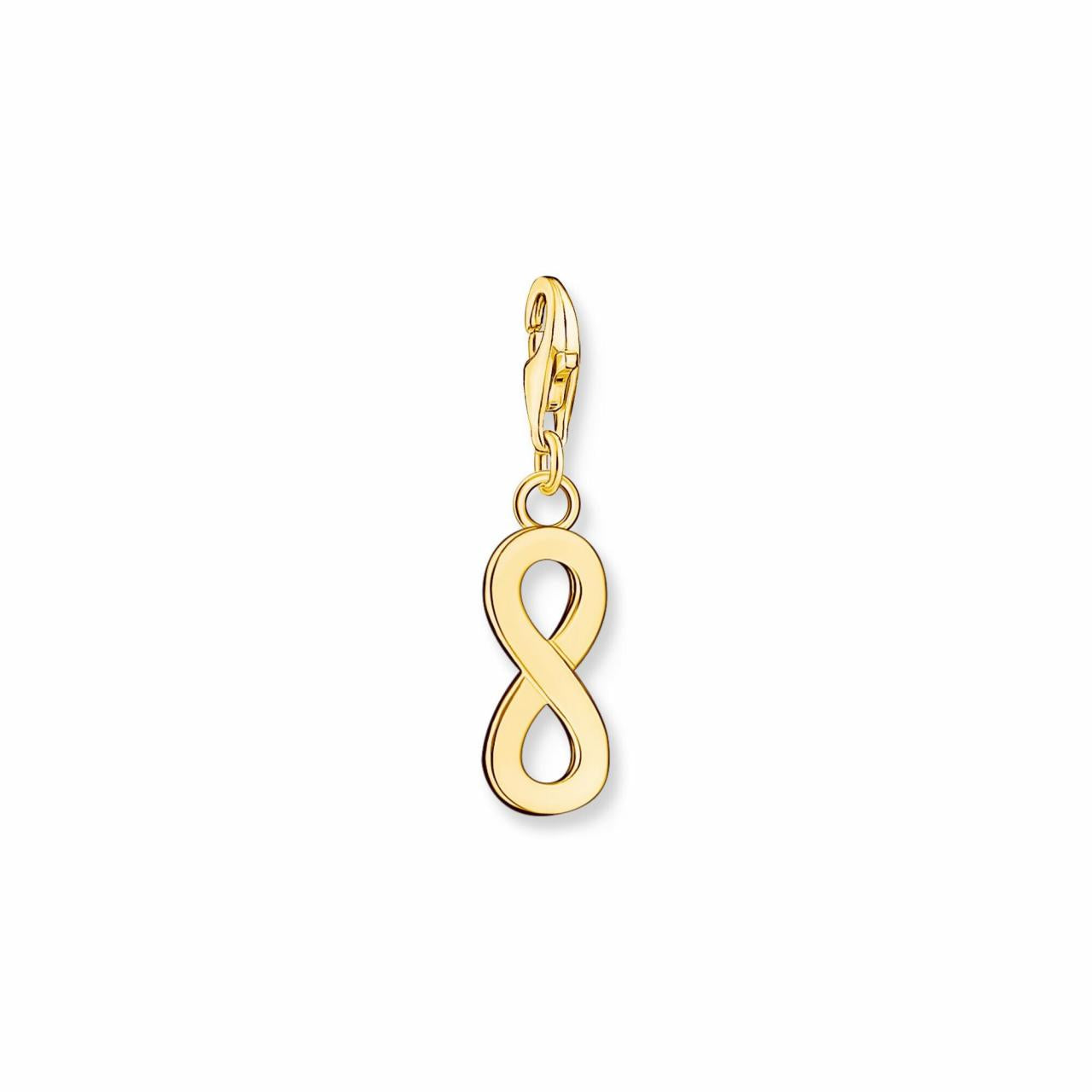 Infinity symbol with yellow gold plating