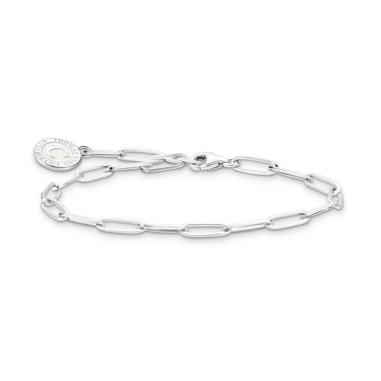 C/Club Silver long Link Bracelet - 19cm