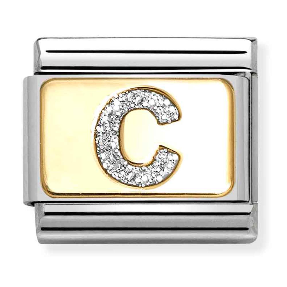 Letter C Glitter Charm