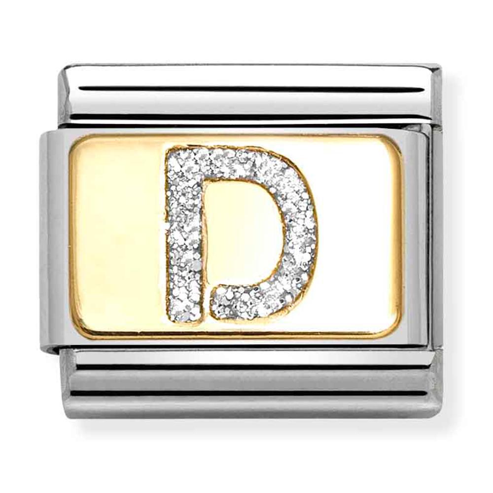 Letter D Glitter Charm
