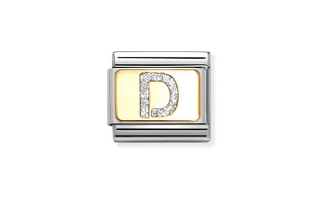 Letter D Glitter Charm