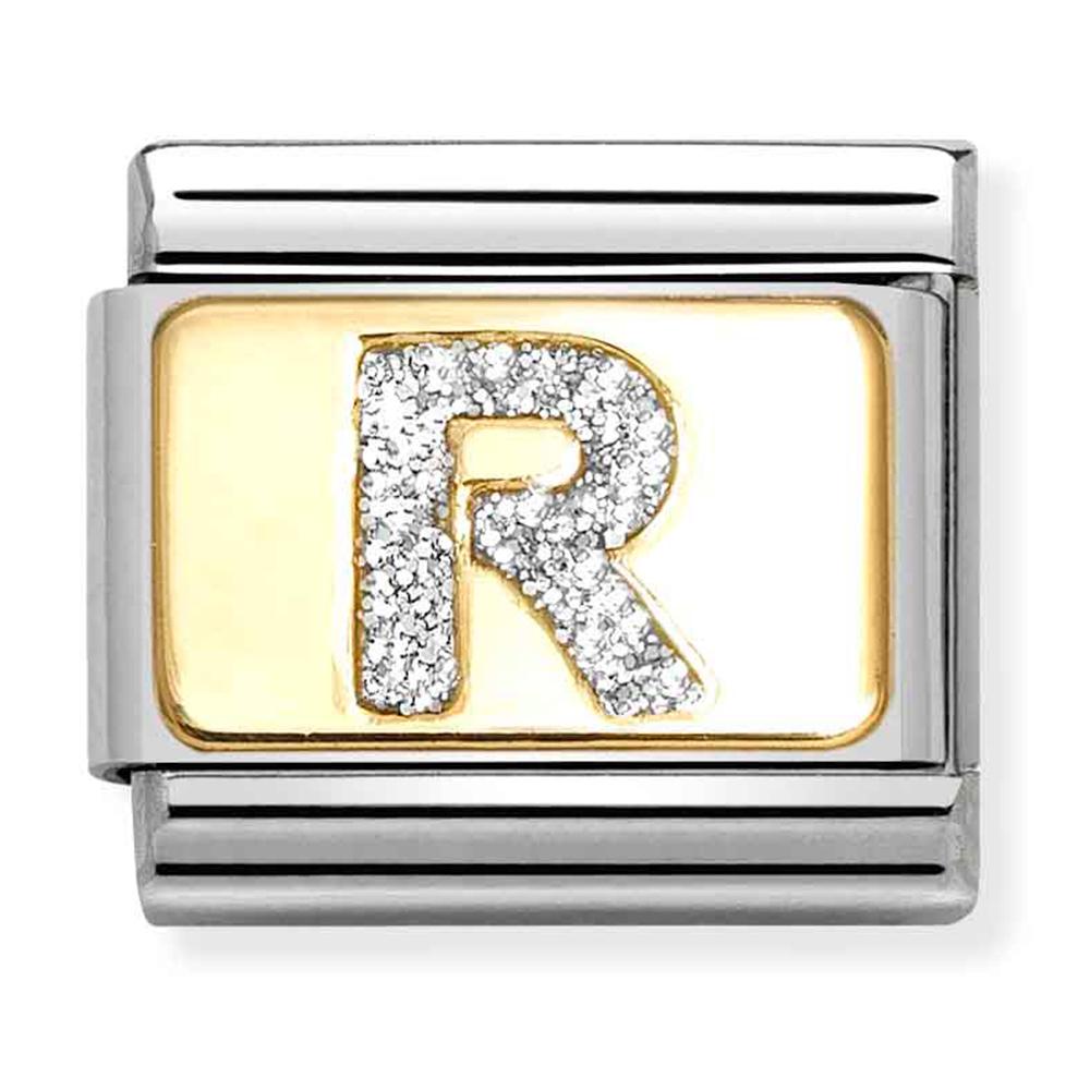 Letter R Glitter Charm