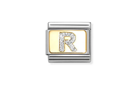 Letter R Glitter Charm