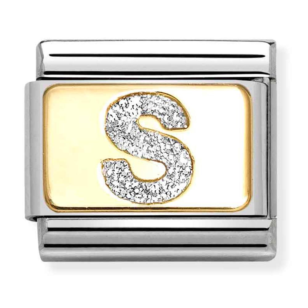 Letter S Glitter Charm