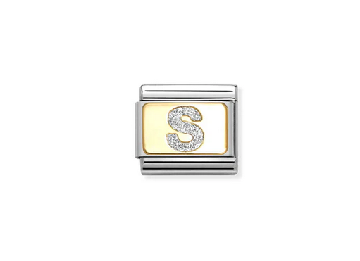 Letter S Glitter Charm