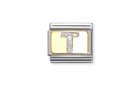 Letter T Glitter Charm