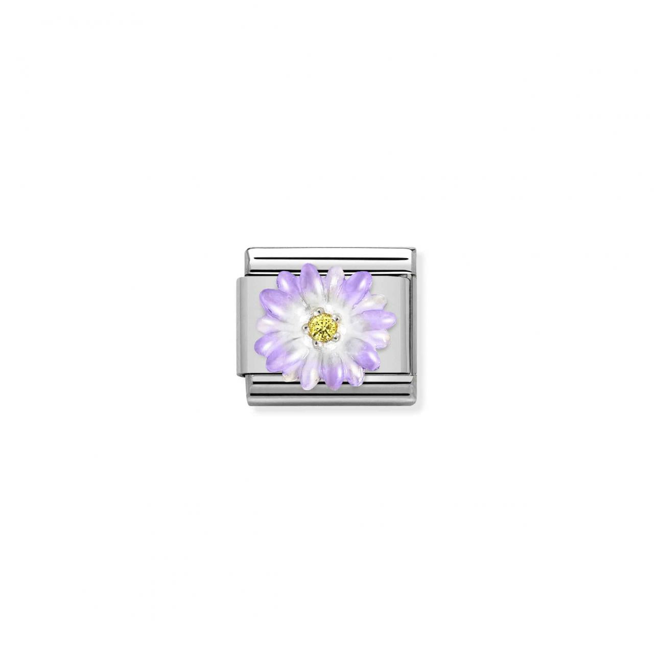 Purple enamel flower Charm