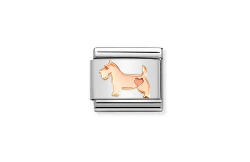 Dog with heart Charm