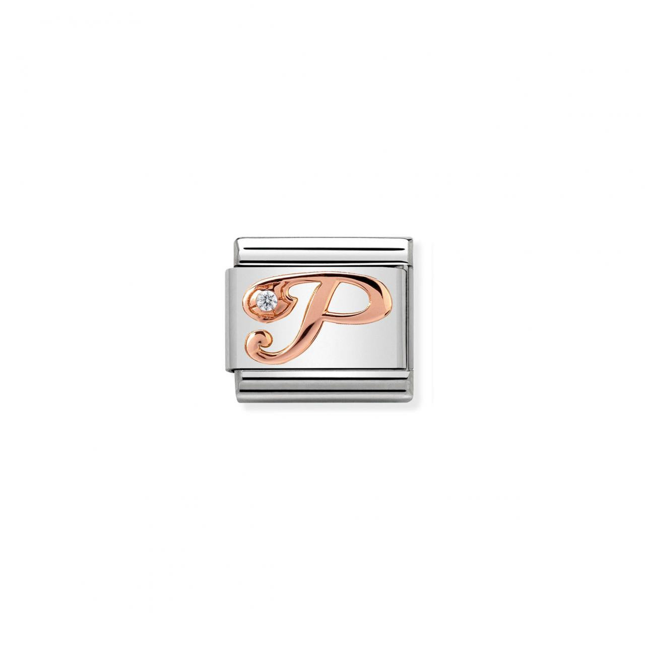 Letter P Rose Gold Charm