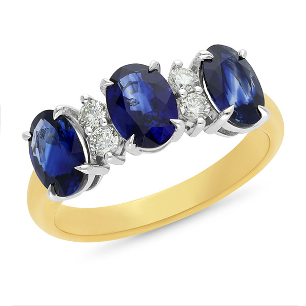 Sapphire and Diamond Ring
