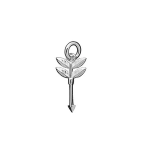 Mini Feather Arrow Charm Silver