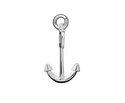 Mini Anchor Charm Silver