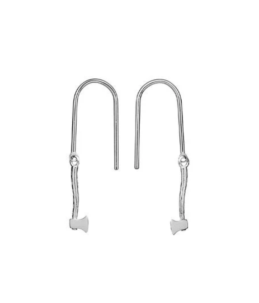 Mini Axe Earrings Silver