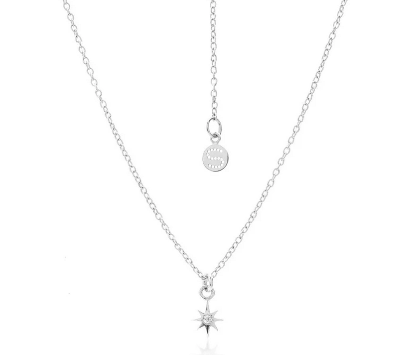 Star necklace with white topaz RP