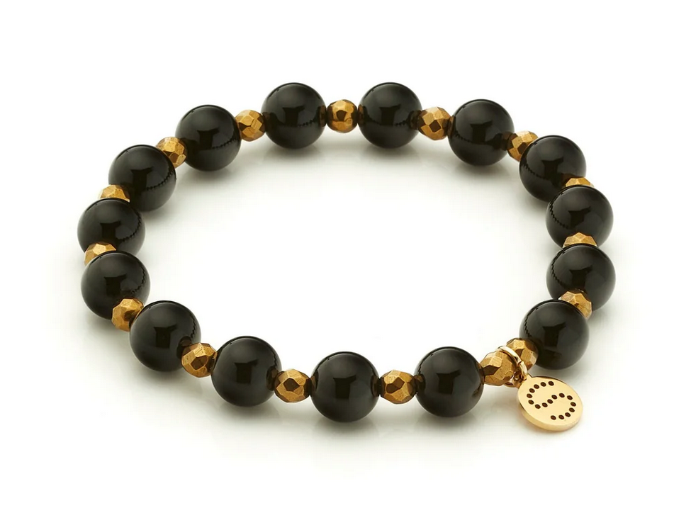 Aurora / Bracelet / Black Onyx + Gold