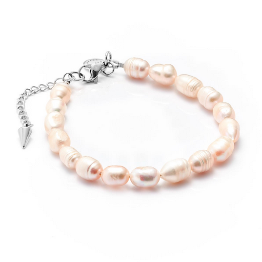 Blanc / Bracelet / Pearl + Stainless Steel
