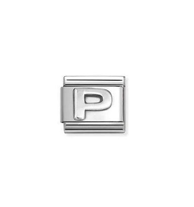 Letter P Silver Charm