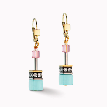 Blue and Pink earrings