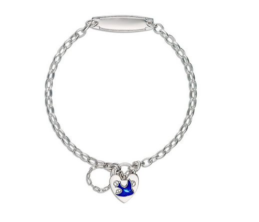 Bluebird Belcher Chain Bracelet with ID Silver
