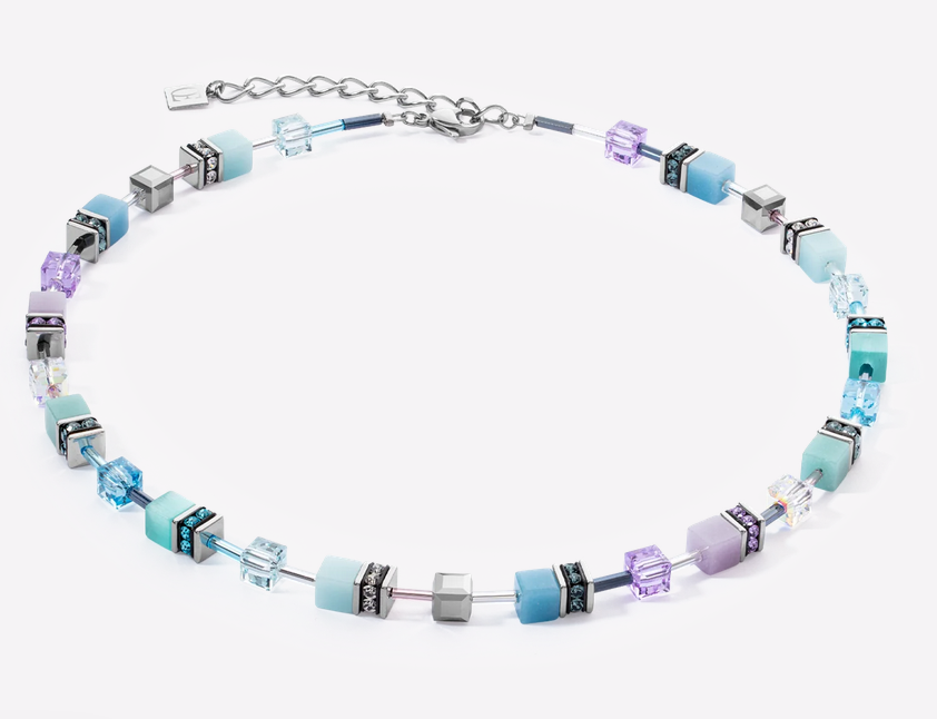 Aqua-Lilac necklace