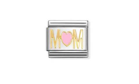 Mum with pink heart symbol