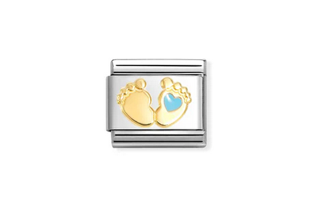 Baby Feet with Blue Heart Symbol