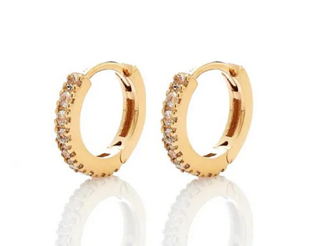 Superfine / Petite Eternity / Sleepers / White Topaz + Gold